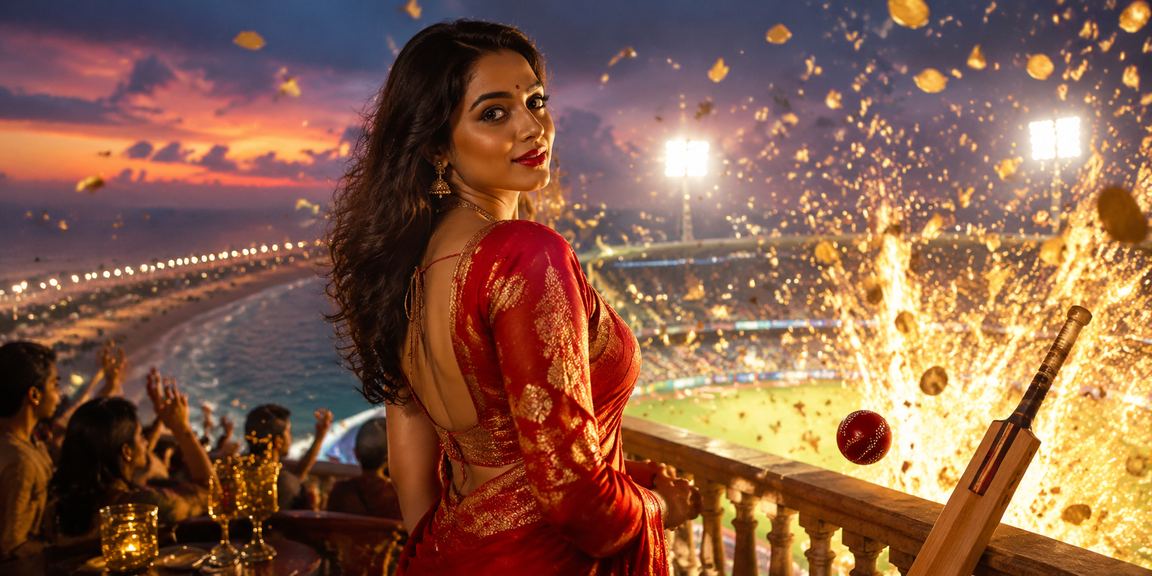 A large crowd enjoying a cricket stadium event in India symbolizing passion for sports betting